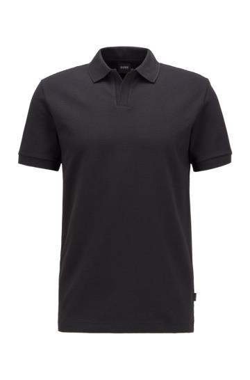 Koszulki Polo BOSS Stretch Cotton Czarne Męskie (Pl09983)